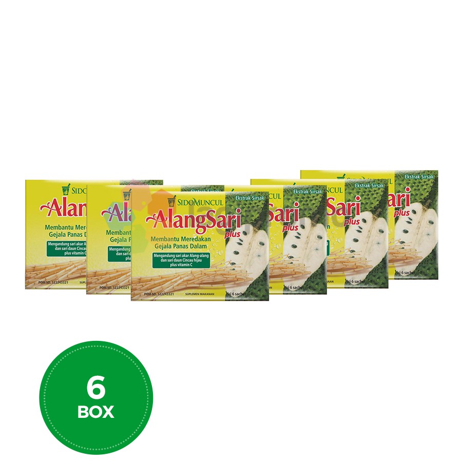 

Sido Muncul AlangSari Plus Sirsak 6 Sachet Obat Radang Tenggorokan Alami - 6 Box
