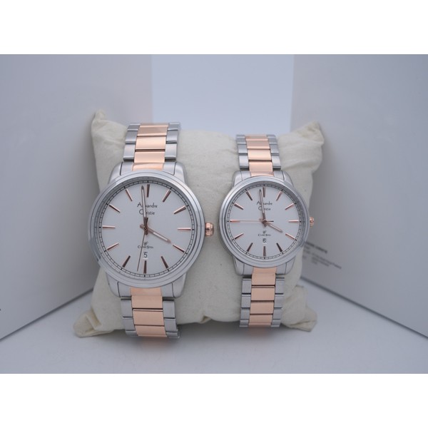 Jam Tangan Couple Alexandre Christie Ac 8556 Kombinasi Original