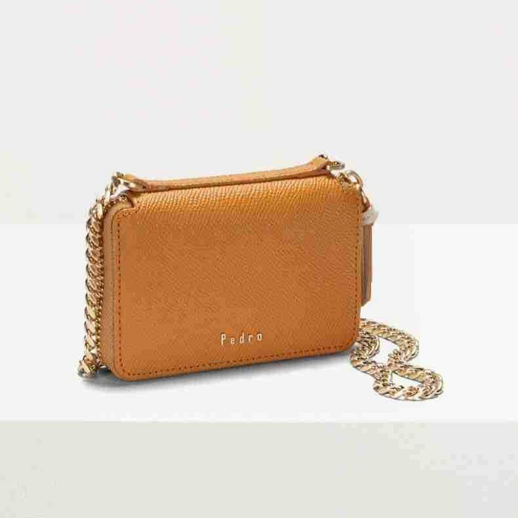 PEDRO LEATHER ZIP WALLET ON CHAIN ORIGINAL