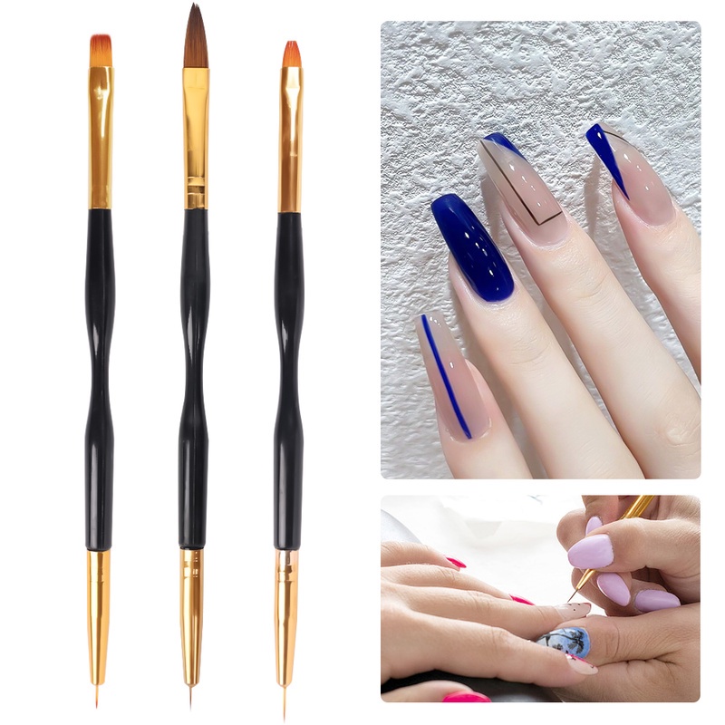 Pen Nail Art Multifungsi Kepala Ganda Untuk Manicure