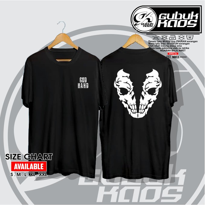 BAJU KAOS_DISTRO_LOGO_GOD_HAND_PS2_BERKUALITAS-GUBUK_KAOS