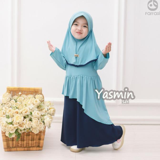 Gamis Anak perempuan Usia 1-8 Tahun Farrasi YASMIN / Gamis Anak Murah