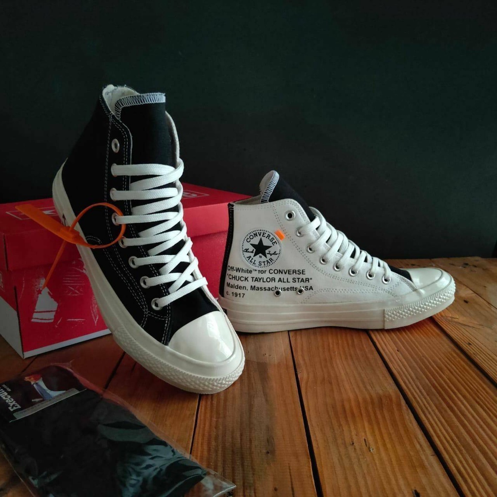 Converse x off hot sale white harga