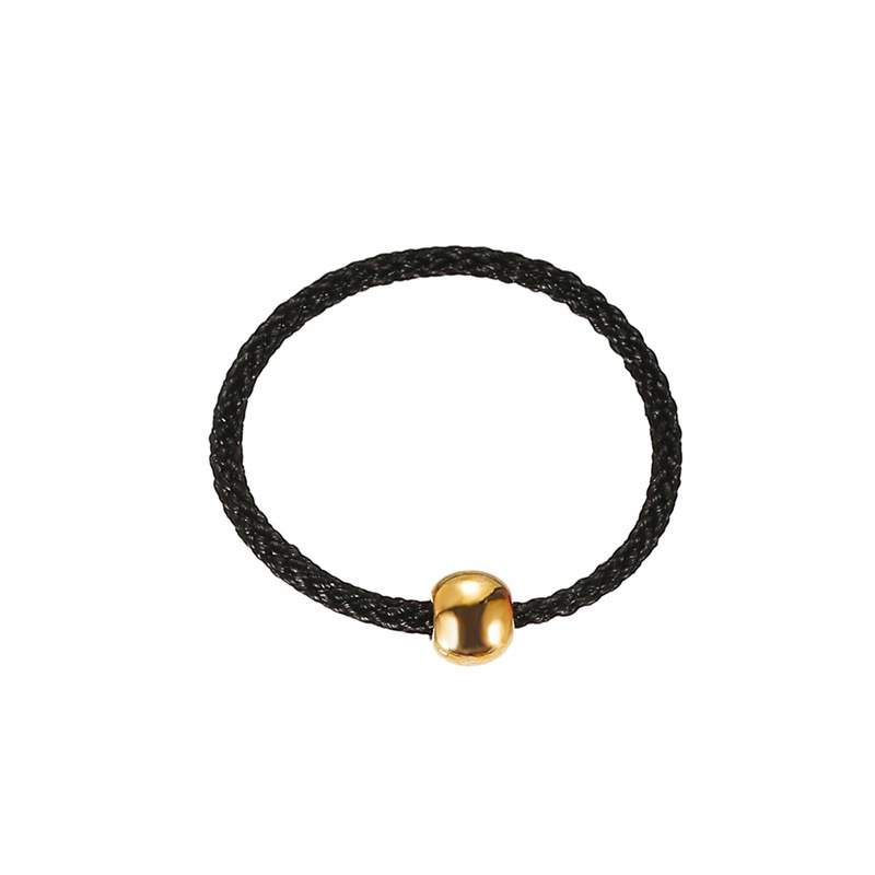 Cincin Manik Transfer Emas Cincin Tali Merah Tenunan Tangan Aksesori Pria Dan Wanita Sederhana