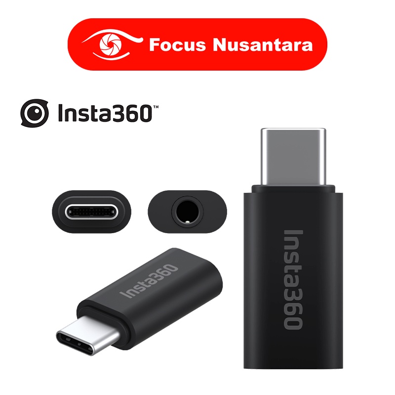 Insta360 One R Mic Adapter Original Microphone 3.5mm To Type C Adaptor