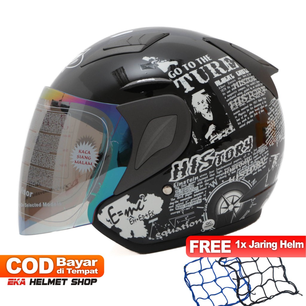 [Helm Dewasa] MSR Helmet Javelin - History - Hitam + Promo Gratis Jaring Helm