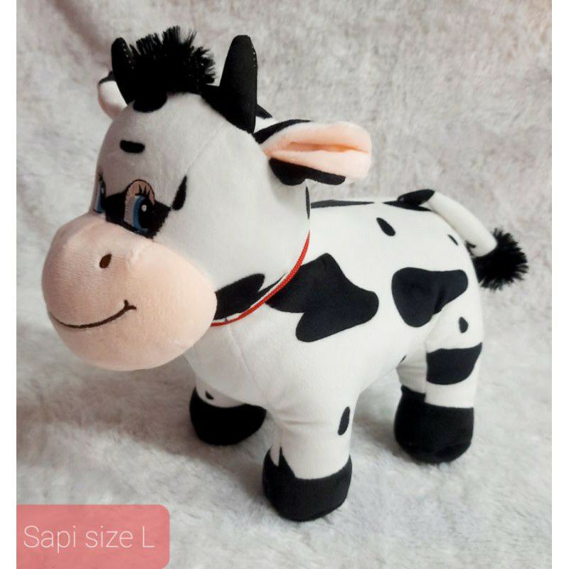 Boneka sapi printing bahan halus