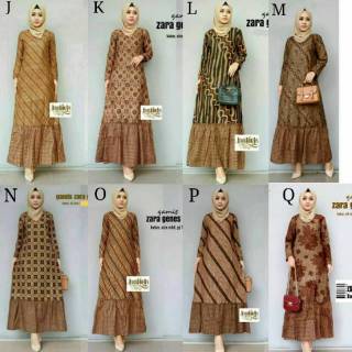  Gamis Batik Zara Genes  Baju Batik  Gamis  Rempel Bawah 