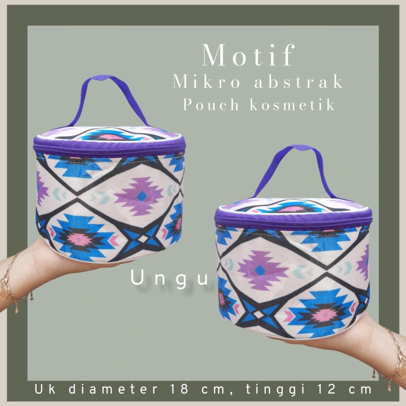 POUCH MIKRO BENTUK BULAT TEMPAT MAKE UP SERBAGUNA