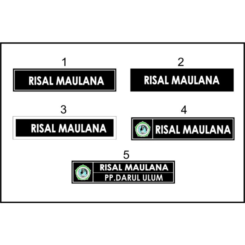 

nama dada atau nametag