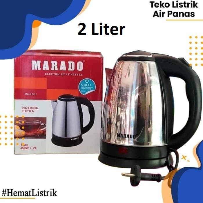 Teko Listrik Pemanas Air Kettle Electric Marado 2Liter