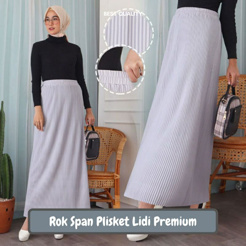 ROK SPAN PLISKET LIDI /ROK MIDI SKIRT