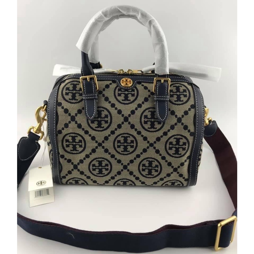 Tory Burch T Monogram Jacquard Barrel Bag