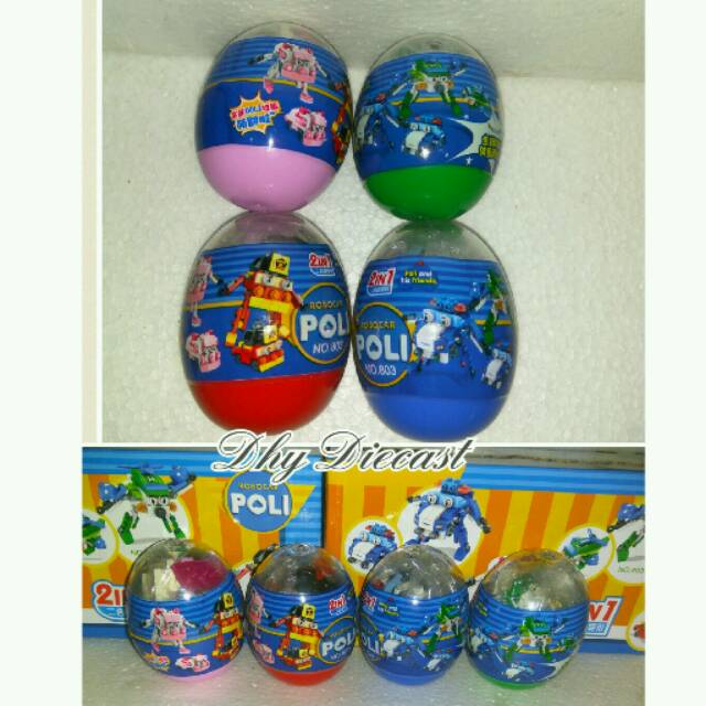 Telur robocar poli /Lego telur robocar poli set 4pcs 2in1