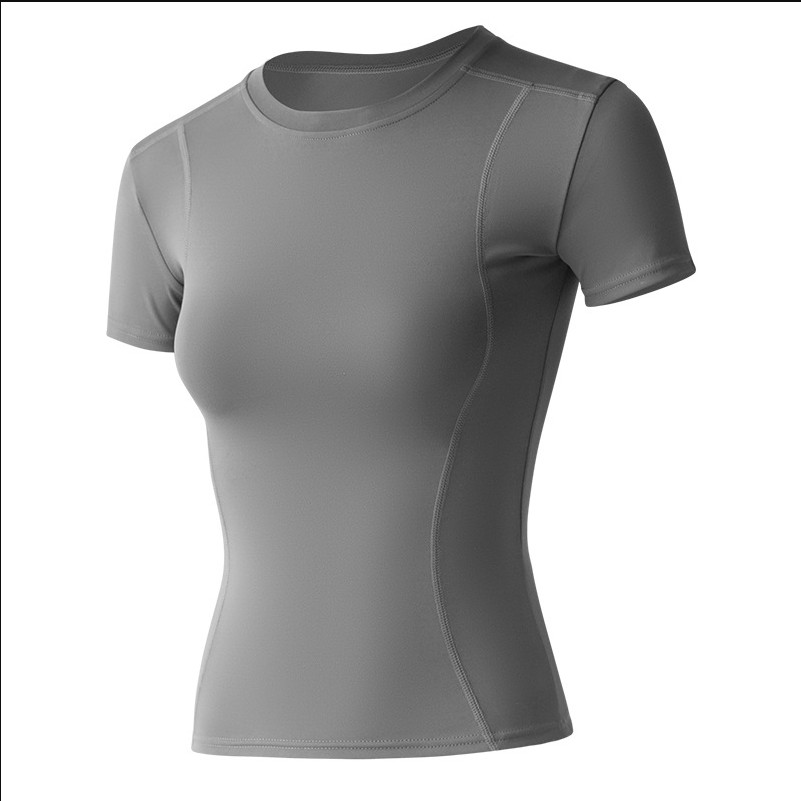 SecondShape - T-Shirt Baju Atasan Olahraga Wanita Tangan Pendek Yoga Senam Gym Fitness Training-4