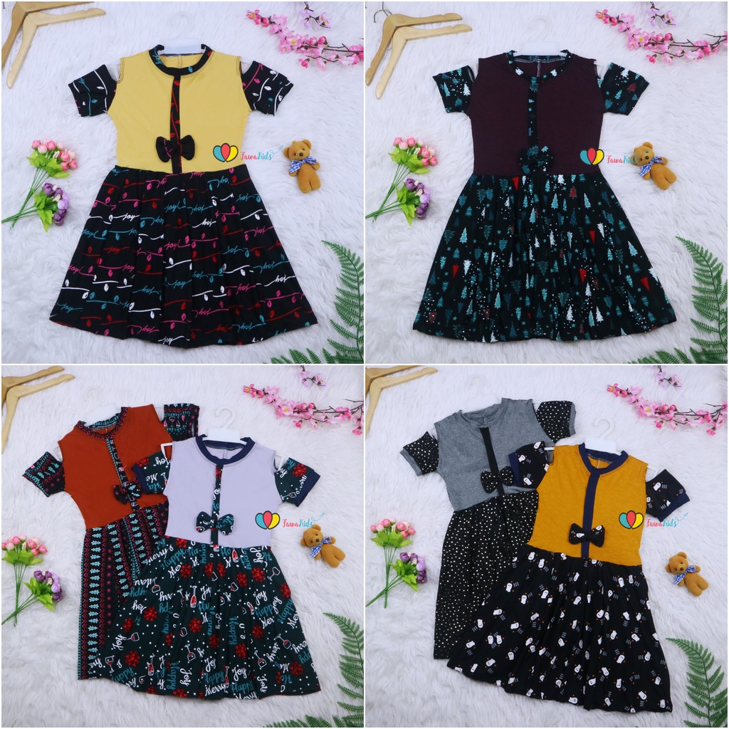 Dress Sabrina Rempel Uk 4-5 Tahun / Dres Anak Perempuan Murah Lucu Adem Girl Grosir Baju Import