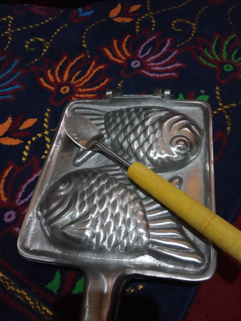 Cetakan Kue Waffle Motif Ikan Taiyaki Bungeoppang Korean Pan