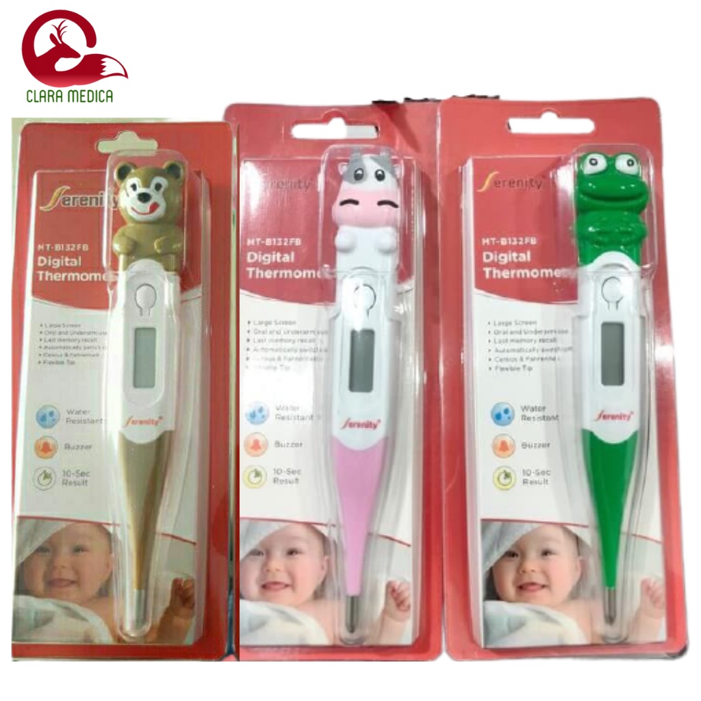 Termometer Thermometer Digital  Bayi Anak Anak Karakter Hewan Kesehatan Serenity