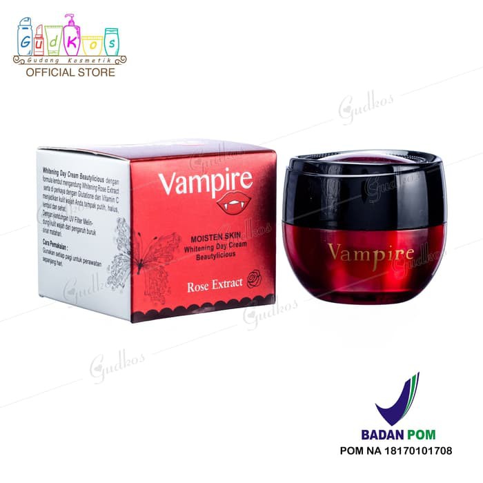 

Vampire Whitening Cream Rose Extract BPOM [ Day/ Night ]
