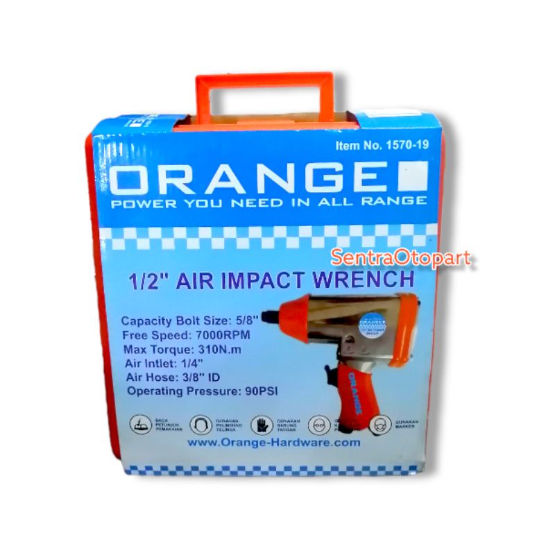 Air impact impek 1/2 inch orange