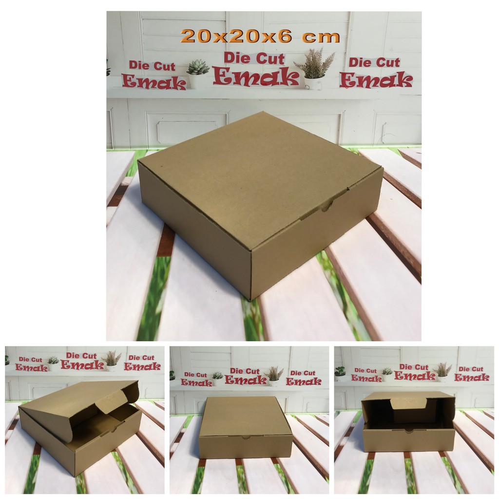 

kardus uk.20x20x6 cm kotak box karton Die Cut