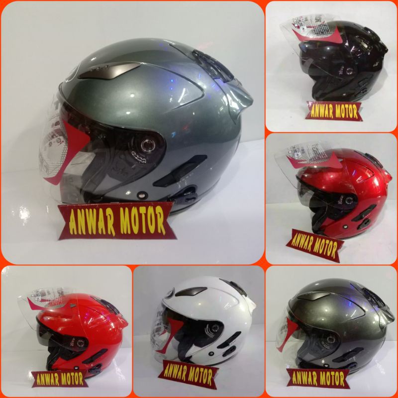 Helm KYT galaxy Slide double visor  Double kaca