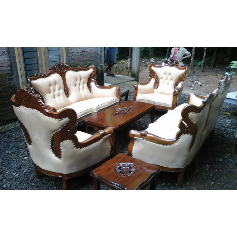 Kusi Tamu Mewah Romawi (Kursi Jati, Kursi Tamu, Meja Tamu, Sofa Jati, Furniture