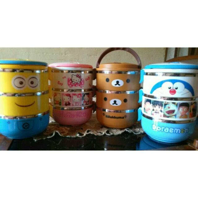 Rantang 3 Susun Doraemon
