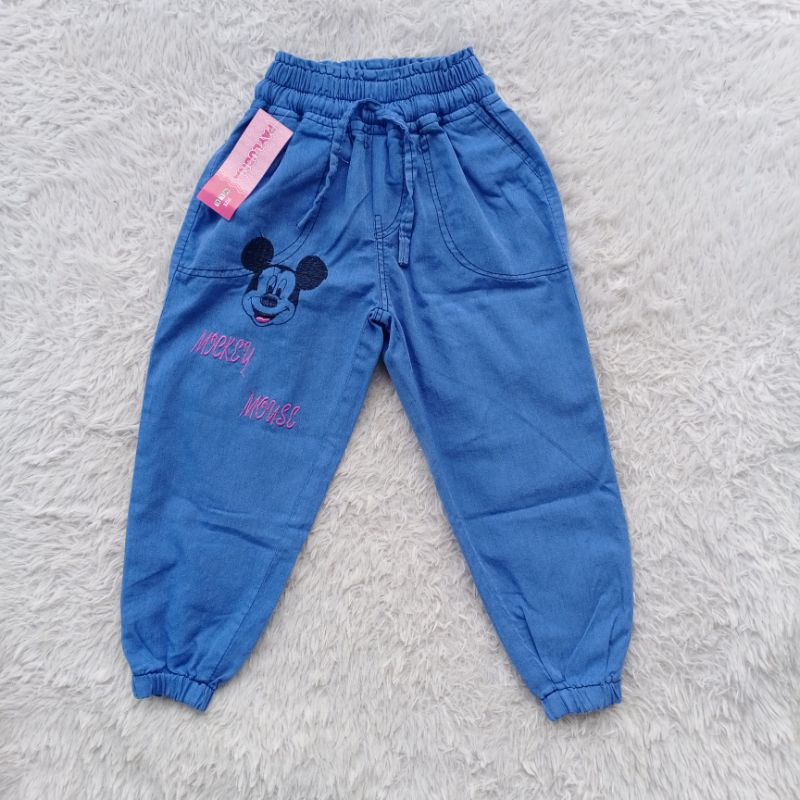 CELANA JEANS JOGER ANAK USIA 3-9 TAHUN / CELANA JOGER JEANS ANAK PEREMPUAN / JOGER JEANS ANAK / JOGER JEANS ANAK PEREMPUAN