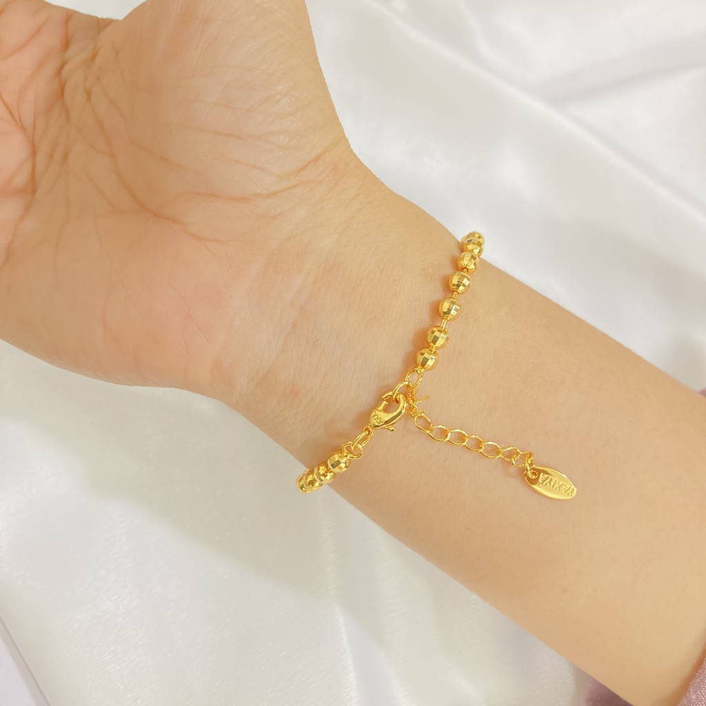 Gelang Tangan Motif Biji Lada Yaxiya Aksesoris Lapis Emas