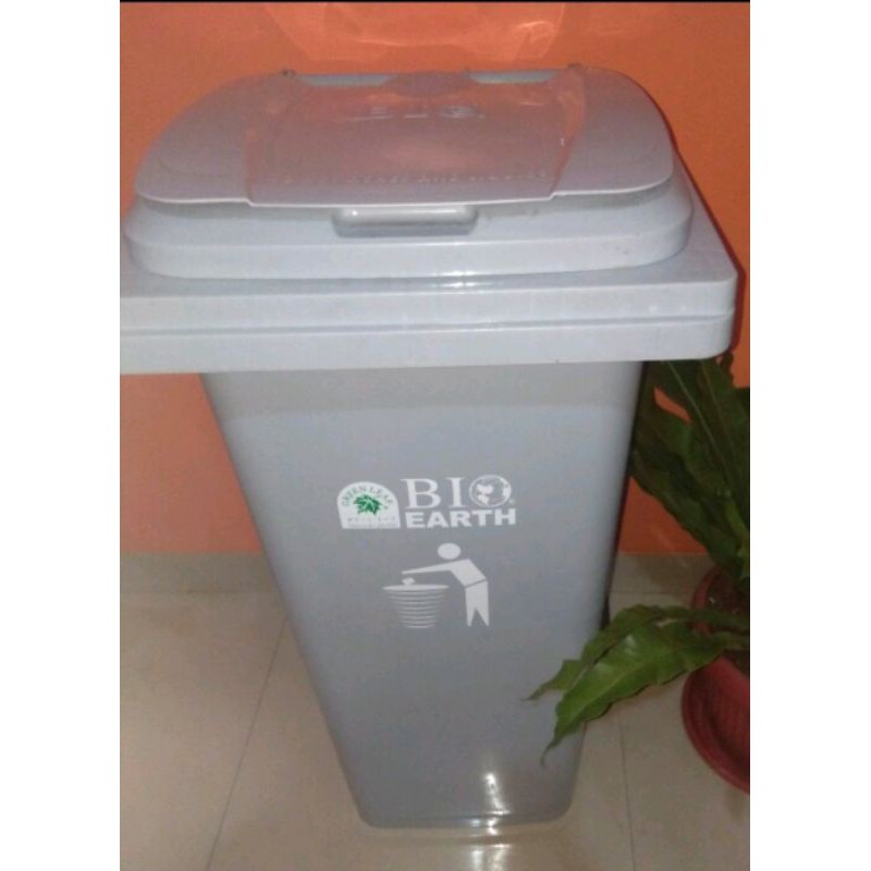 TEMPAT SAMPAH 120 LITER GREEN LEAF 2312 RODA SEGI BIO / KOTAK SAMPAH PLASTIK KOMPLEK PERUMAHAN TEBAL KUAT