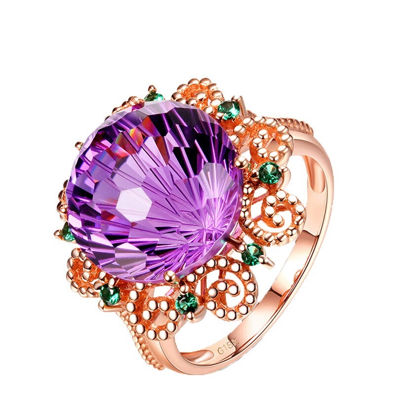 Cincin Model Hollow Warna Rose Gold Untuk Wanita