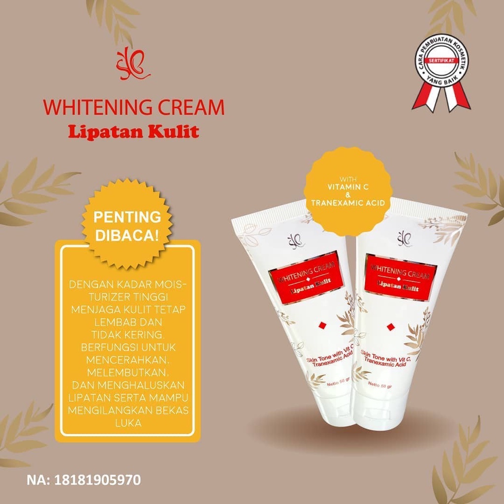 SYB Whitening Cream Lipatan Kulit - 50 Gram