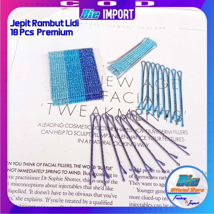 Jepit Lidi Motif Warna Premium Set 10/15/25 Pcs Impor Best Seller