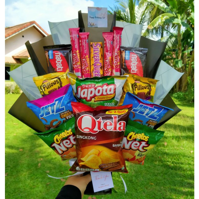 

Buket Snack Snack Bouquet Ulang Tahun Wisuda Prabumulih