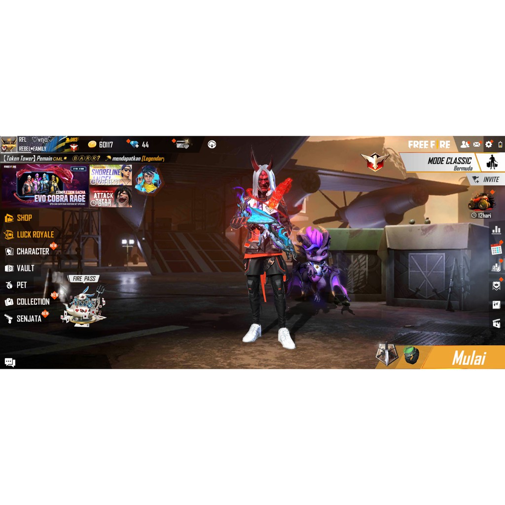 Akun Free Fire Sultan Ak Draco 2 Jt Max