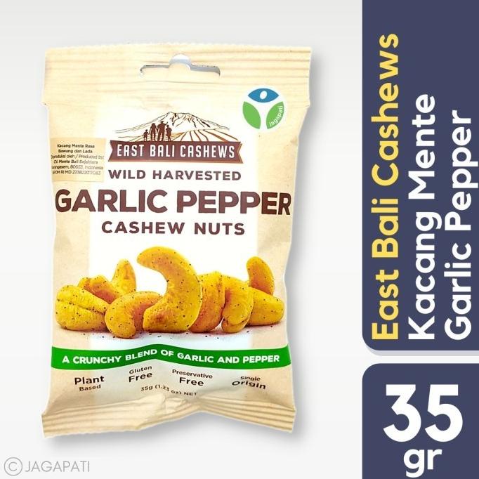 

East Bali Cashews - Garlic Pepper Cashew Nuts - Kacang Mete 35gr