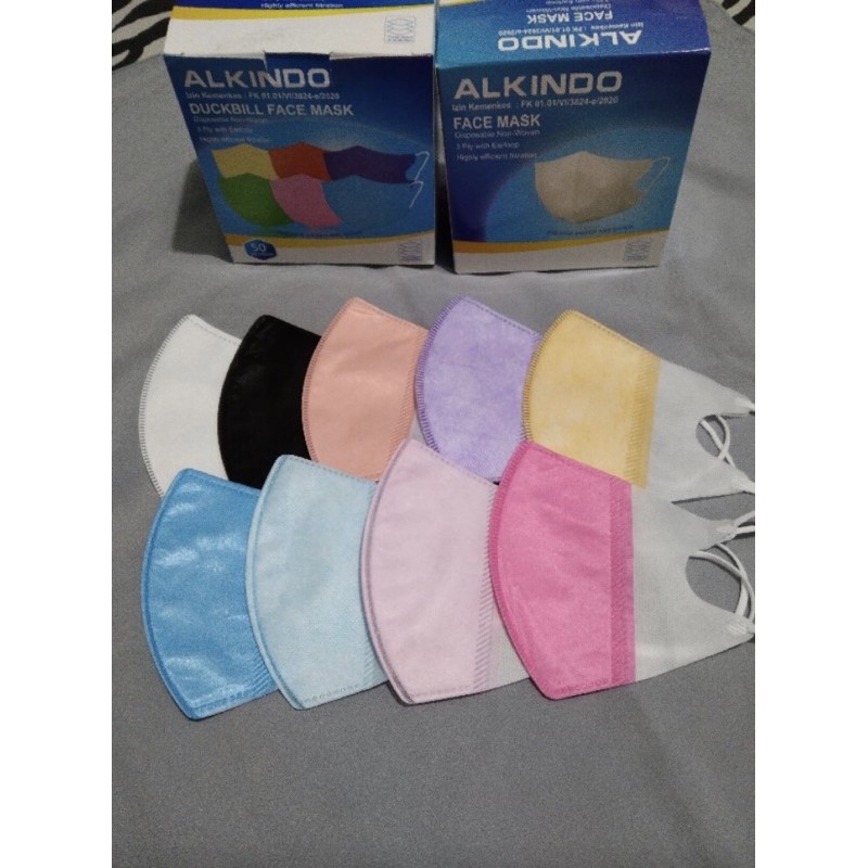 Masker Duckbill Candy Ecer - masker warna-warni - masker alkindo