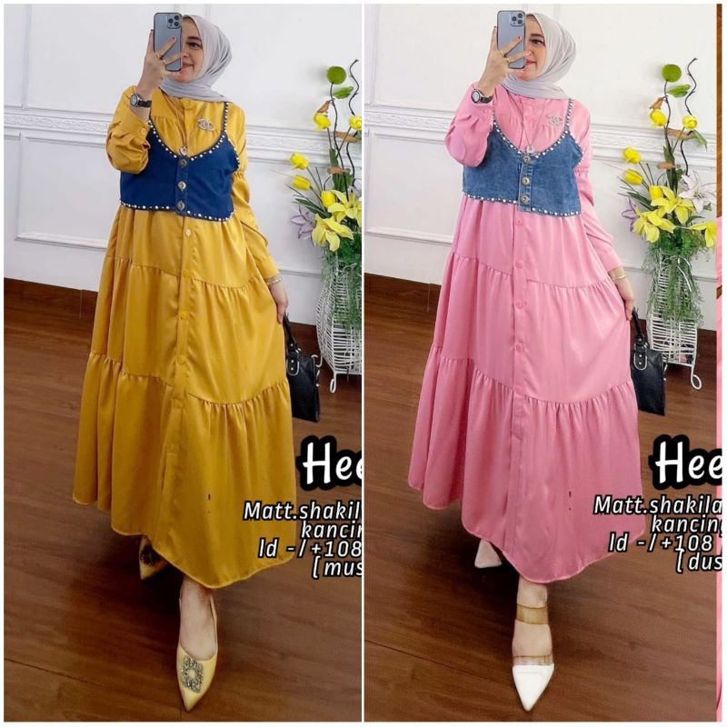 Heera Dress//Dress//Dress Wanita//Dress Muslim//Dress Daily//Gamis Wanita//Gamis Muslim