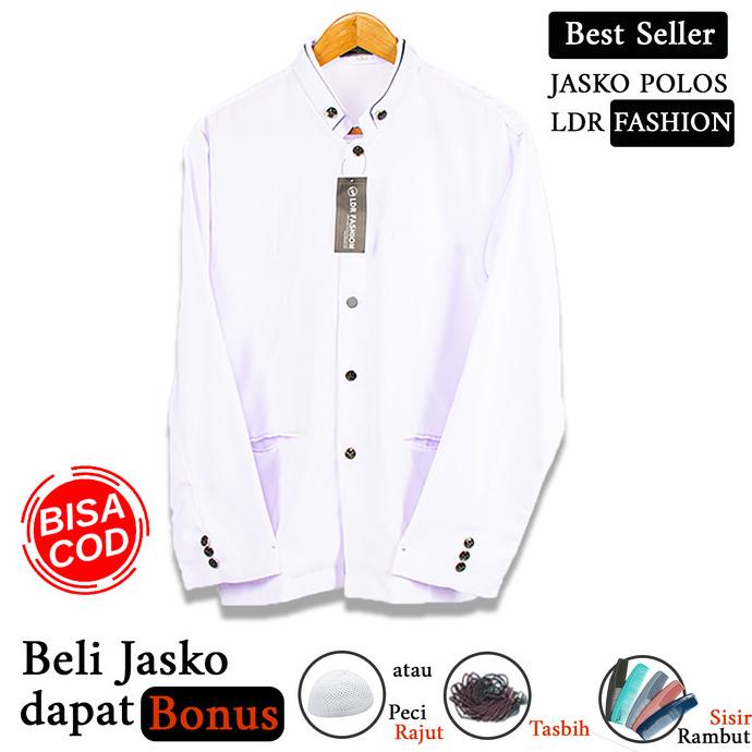 Baju Koko - Jasko Polos Putih Elegan