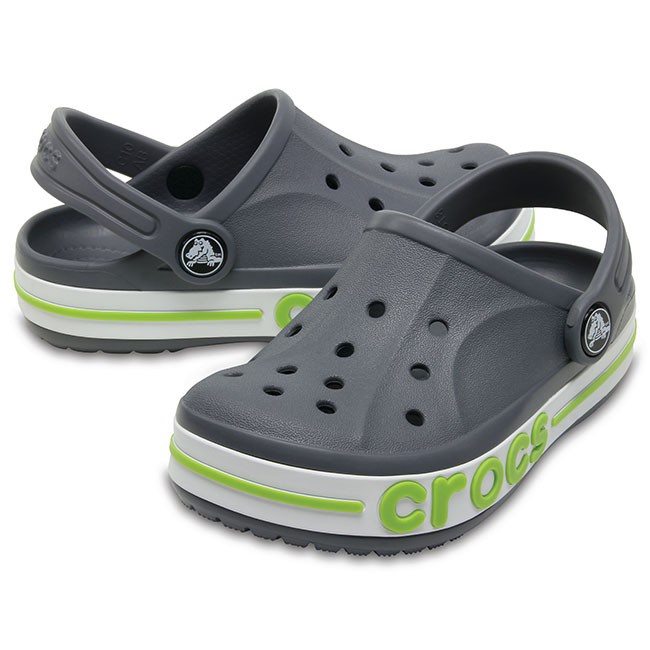 Sandal Crocs Baya Clog Kids / Sandal Anak / Sandal Anti Licin / Baya Clog - Gray - 205100-025