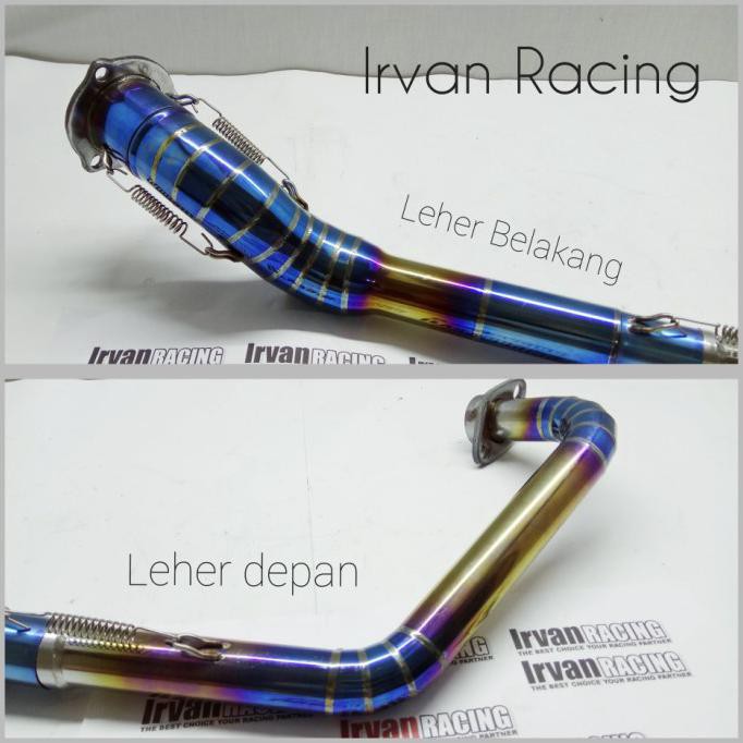 Diskon Leher Knalpot Satria Fu Bluemoon/Leher Satria Fu Chrome Biru Terbaik