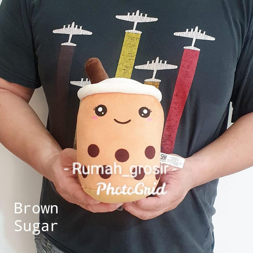 #sale Boneka Boba Bubble Milk Tea Brown Sugar Ukuran Kecil A8H
