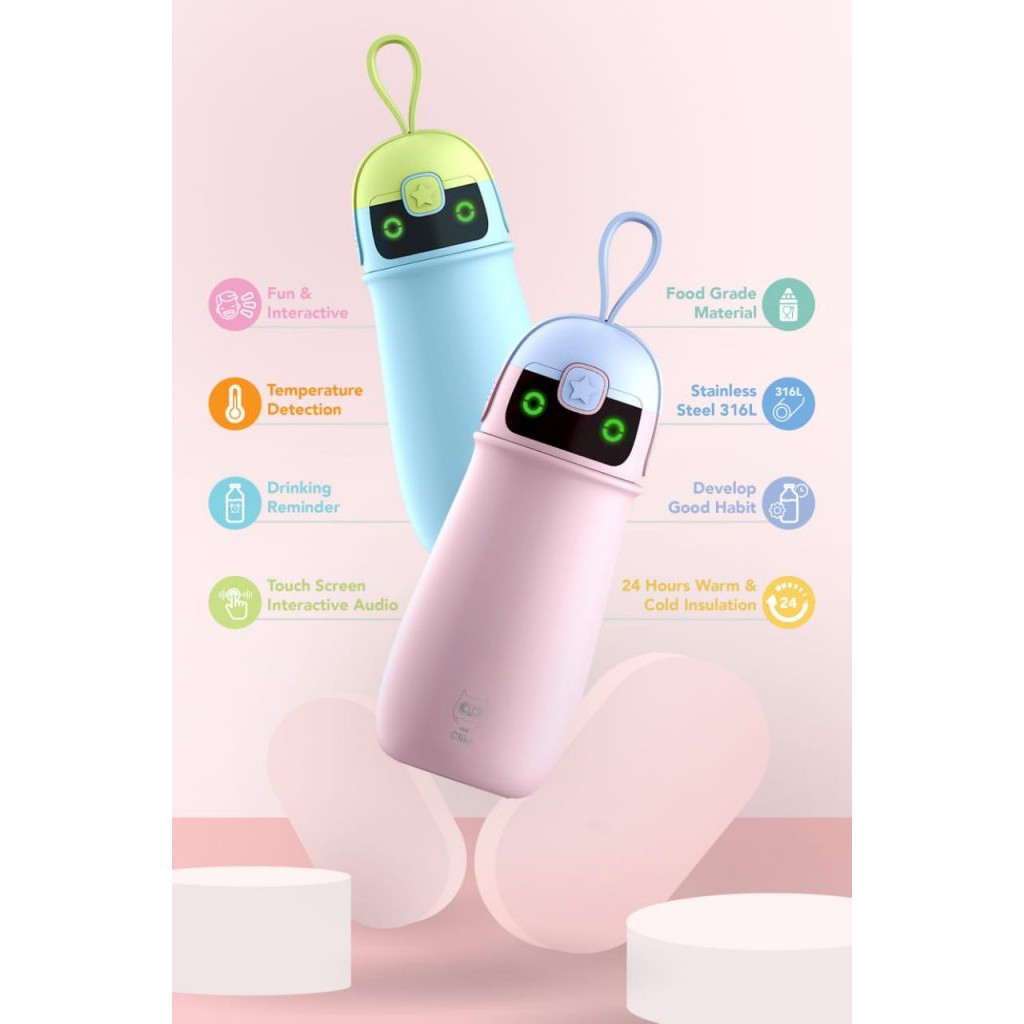 Olike Smart Bottle 400 ml Candy Pink, Baby Blue, Green