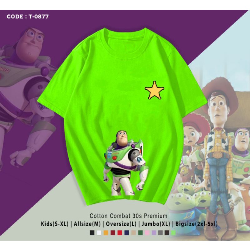 KAOS BUZZ TOYS STORY COTTON 30S PREMIUM