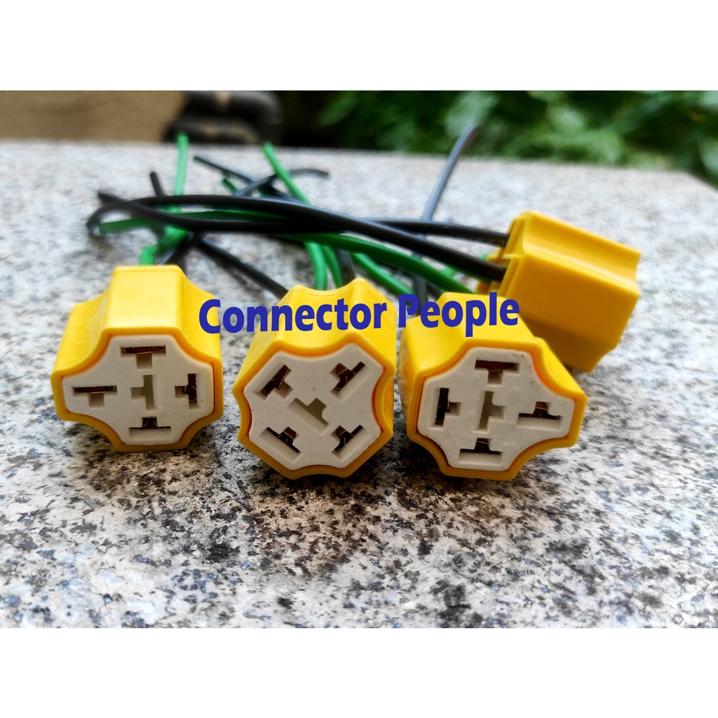 PNP Socket Relay Keramic Keramik 4 Kaki + Kabel