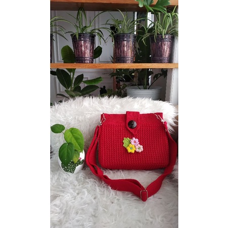 TAS SELEMPANG RAJUT MURAH WANITA KEKINIAN