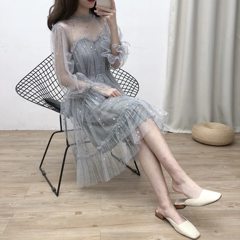 korean glitter dress