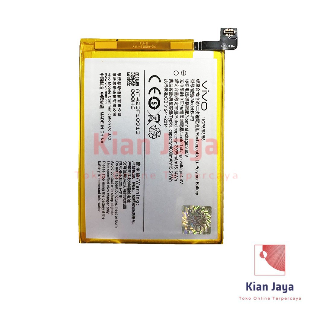 Baterai Vivo Y91 / Y91C / Y93 / Y95 / B-F3 Original OEM Batre Batrai Battery BF3 Ori