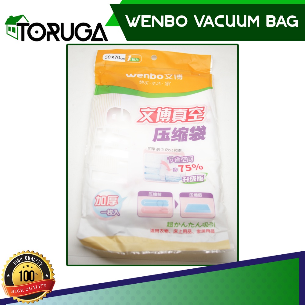 Vacum Bag Wenbo Refill Vakum Plastik Penghemat Tempat Storage Koper